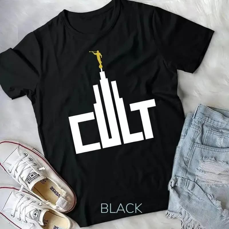 CULT LDS TEMPLE Angel Moroni Ex Mormon Post LDS Anti T Shirt T-shirt unisex