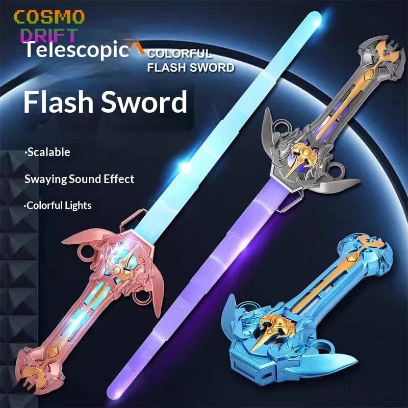 Spada laser retrattile generica molto venduta, fidget spinner con luci colorate lampeggianti ed effetti sonori, regalo giocattolo per ragazzi