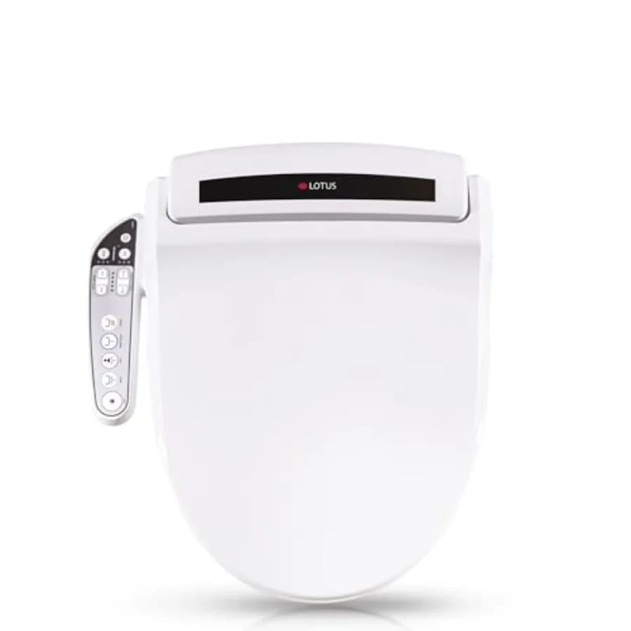 Sedile Bidet Rotondo Riscaldato con Controllo della Temperatura, Lavaggio e Asciugatura ad Aria Calda, Facile Installazione Fai-da-Te, Prodotto in Corea