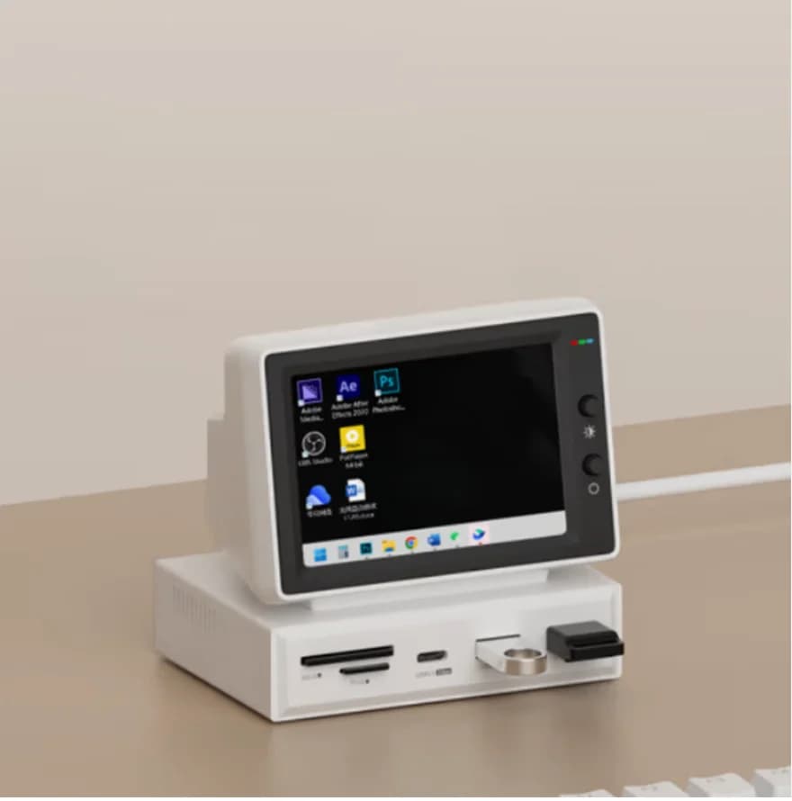 Hagibis Mini Monitor USB-C Docking Station 3.5 ''schermo IPS USB 3.0 HOST HDMI