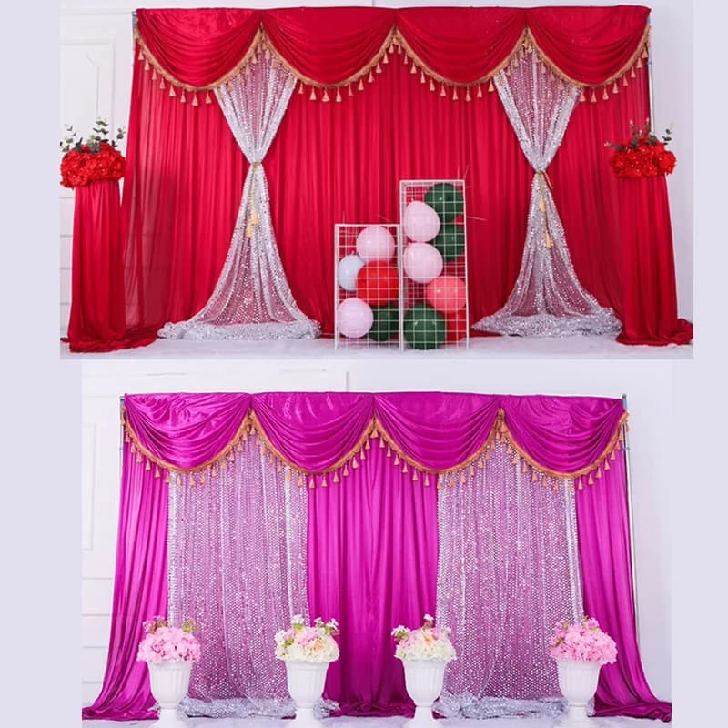Tende di Sfondo per Photo Booth, Accessori per Feste di Compleanno, Matrimoni, Fidanzamenti, Baby Shower, Addio al Nubilato, Natale e Celebrazioni Festive