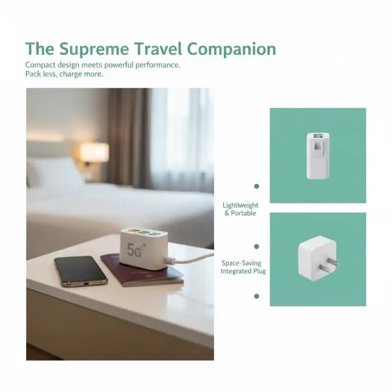 6 Port USB Wall Charger US Plug 3.1A Fast Charging Adapter with Overload Protection for Smart Devices Home Travel