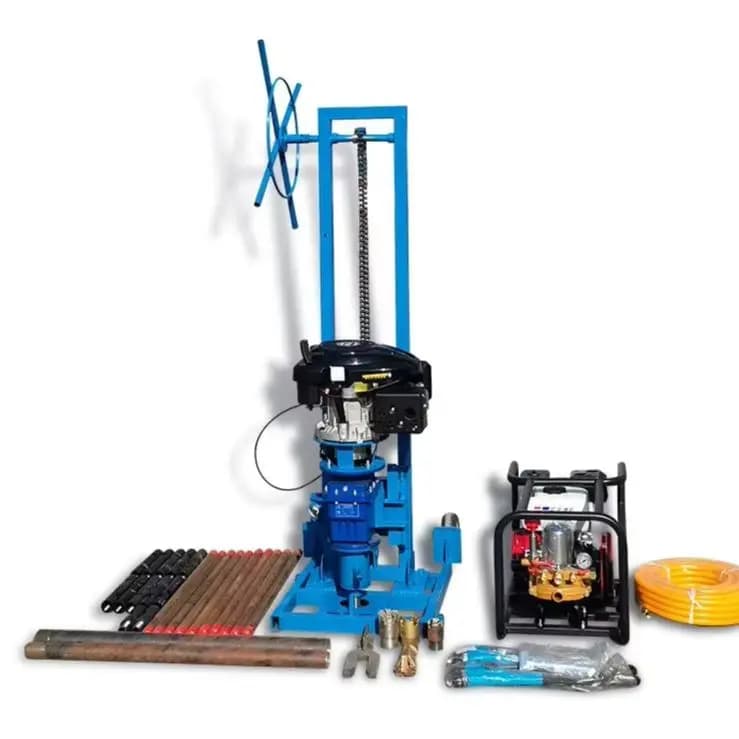 Customized and Durable Carrotage Drill for sampling on soil, rock and concrete, petrol/diesel, 15m, reliable