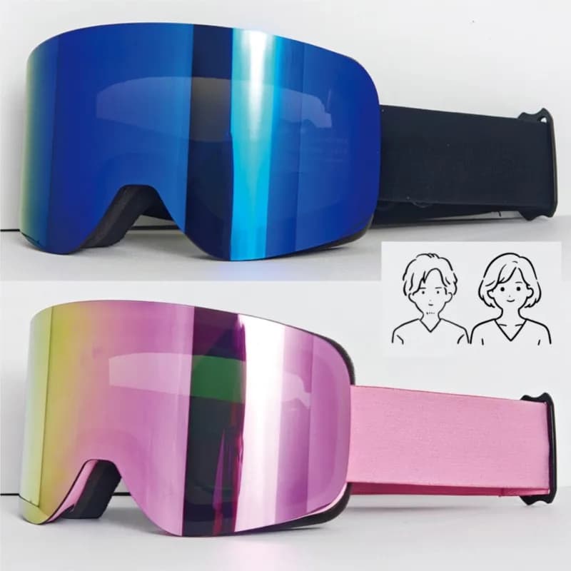 Alpine Ski Goggles, High-efficiency Anti-fog, Windproof, UV Block, Durable Frame for Professional Use