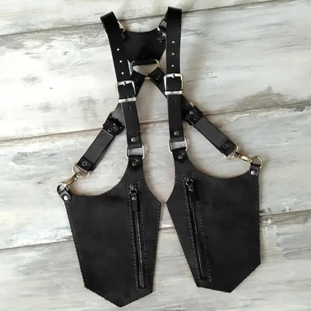 Borsa a Tracolla Regolabile in Pelle per Uomo, Porta Cellulare Vintage da Viaggio