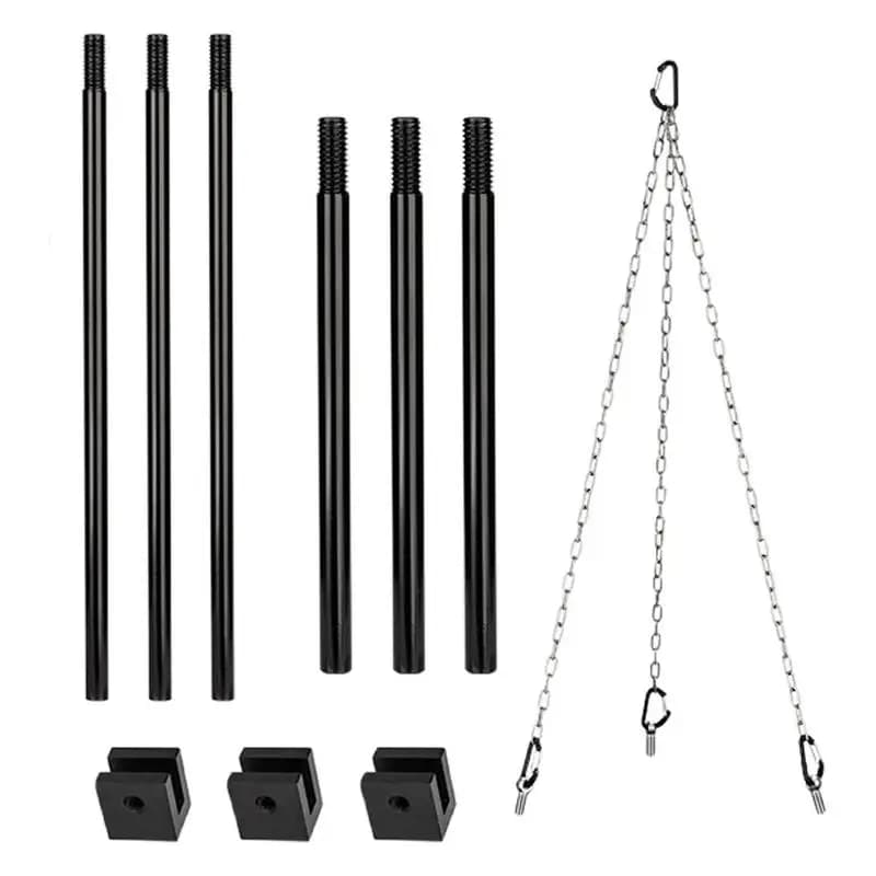Griglia staccabile Griglia verticale per treppiede Griglia per barbecue Staffa in lega di alluminio Supporto per treppiede per barbecue Griglia per piastra esterna