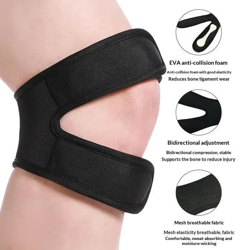 Knee Patellar Support Strap Polyester Compression Brace Shock Absorbing Band For Running Hiking Sports Training