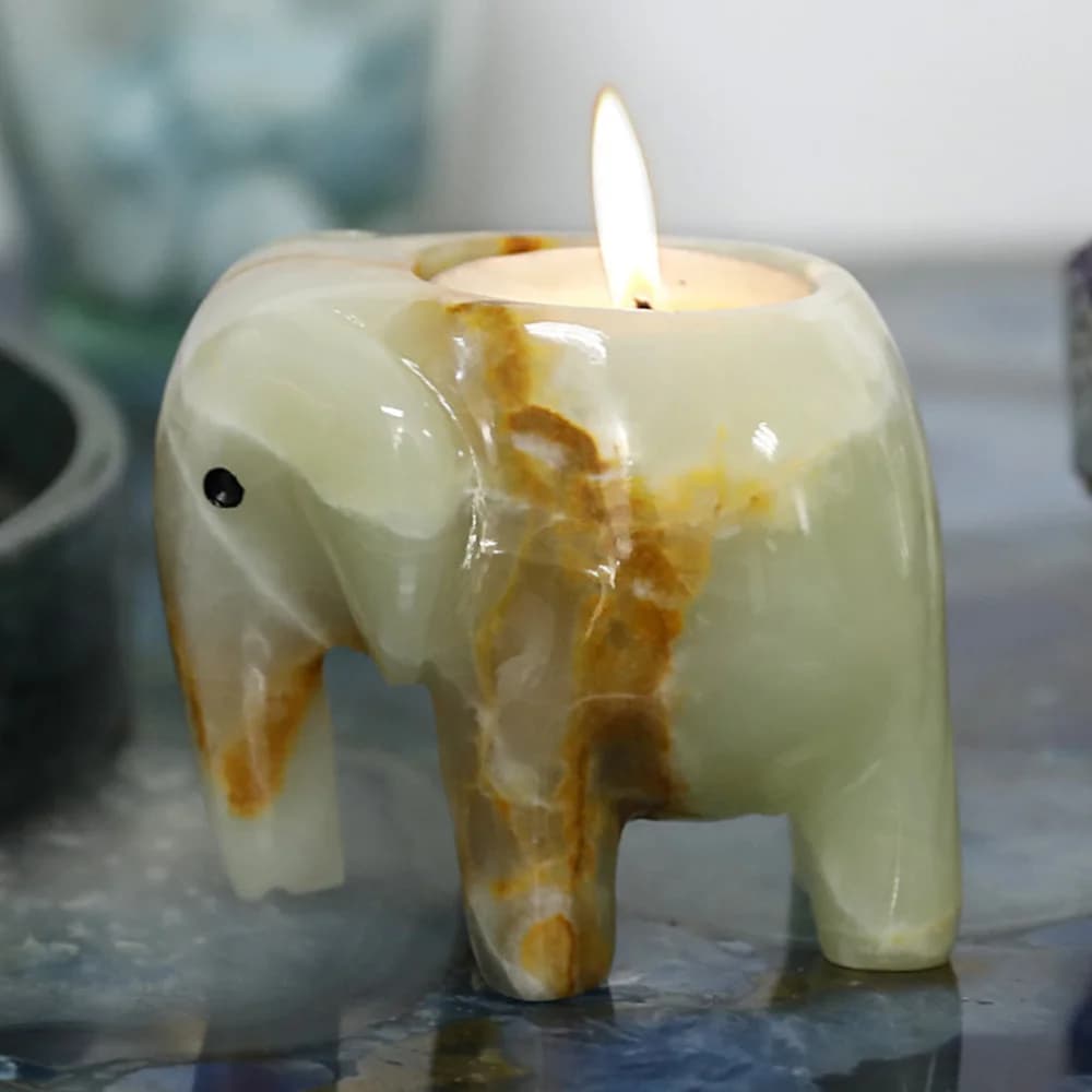 Creativo europeo in marmo statua di elefante candeliere porta bastoncini di incenso bar di nozze festa ornamento da tavolo decorazione della casa