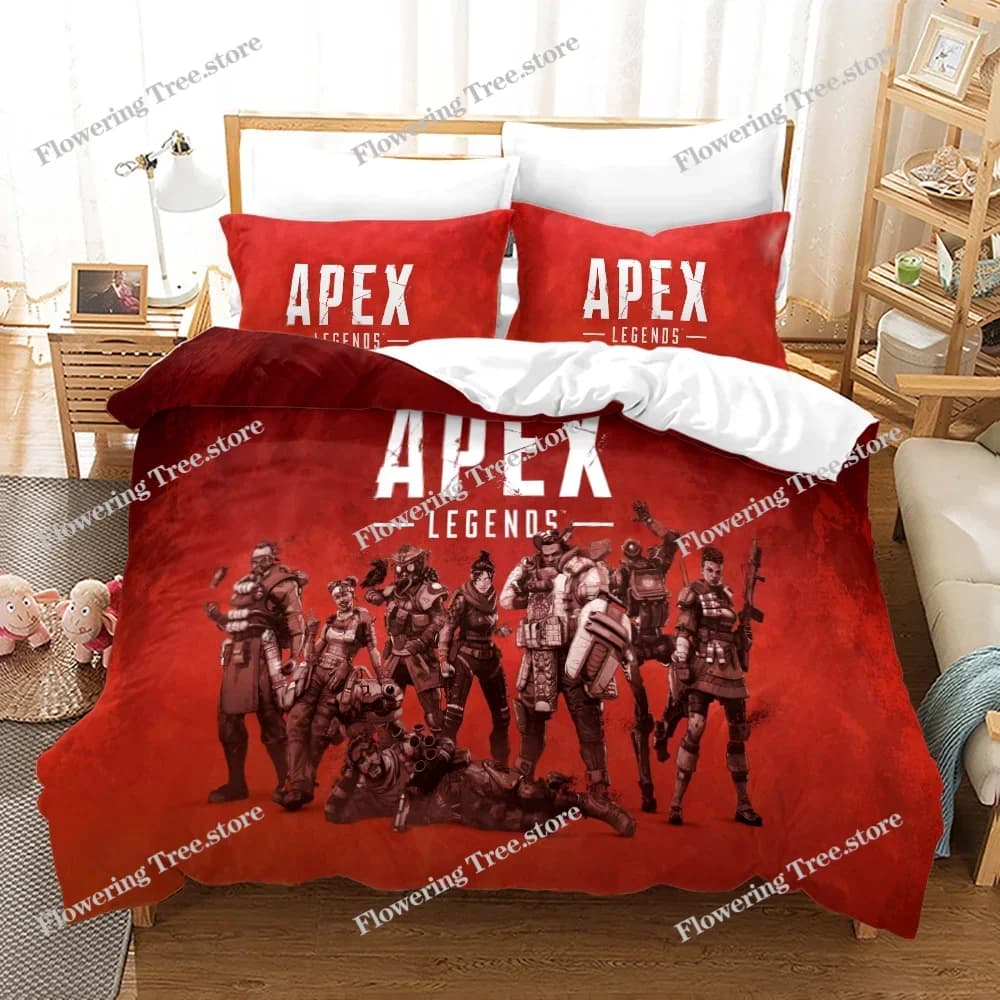 NUOVO Set Copripiumino APEX Academia Anime con Federe, Set Biancheria da Letto in Poliestere per Ragazzi e Bambini, Misure Full Queen King