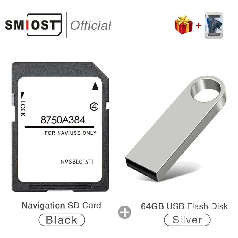 SMIOST Mappa SD Card per Mitsubishi Outlander PHEV Car Sat Nav Scheda di memoria di navigazione 16GB Sistema software di aggiornamento GPS Mappe EU UK