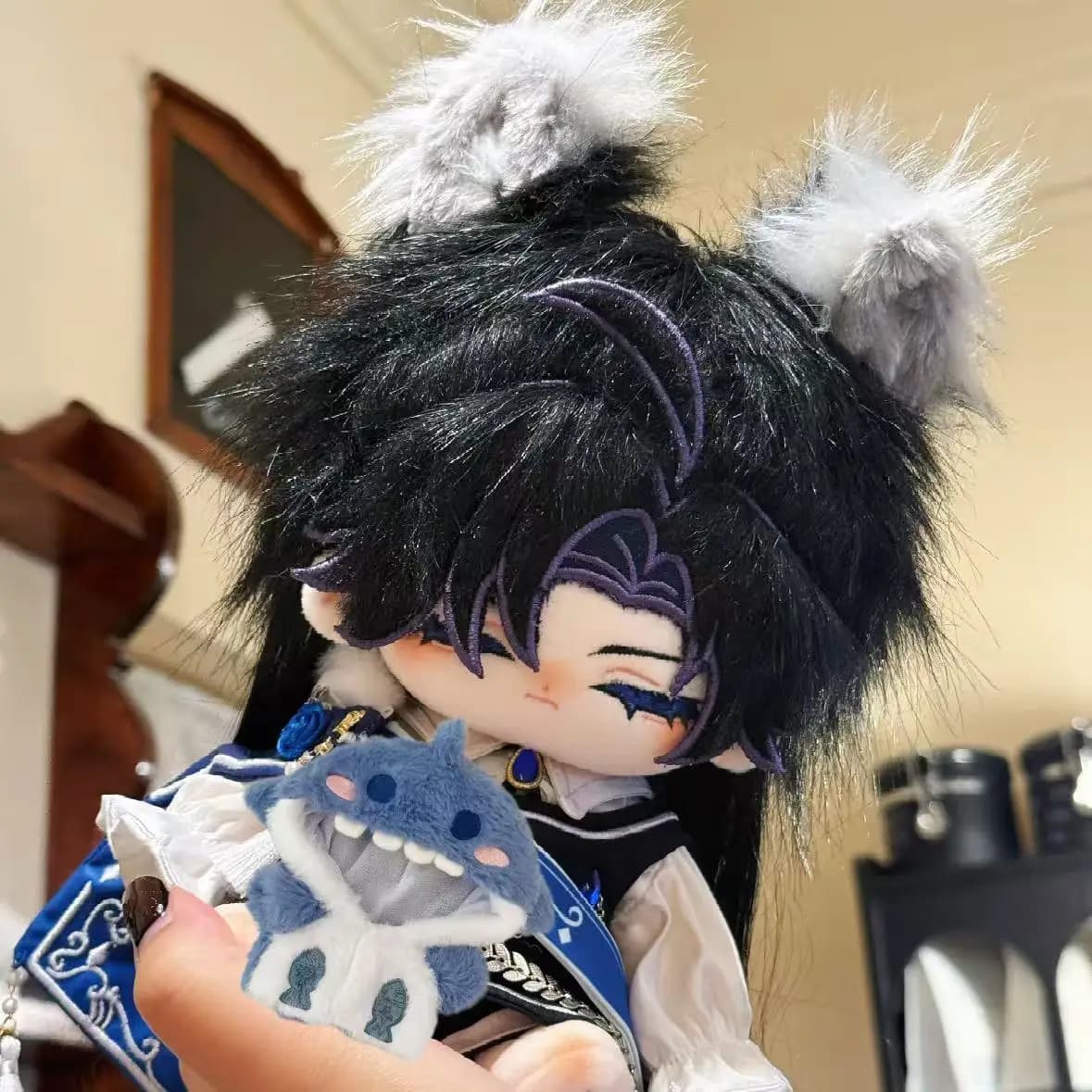 Genshin Impact Capitano The Captain Cartoon Figure Idol Plushies Stuffed Plushie Game 20cm Gift Dress Up Clothes Body Toys