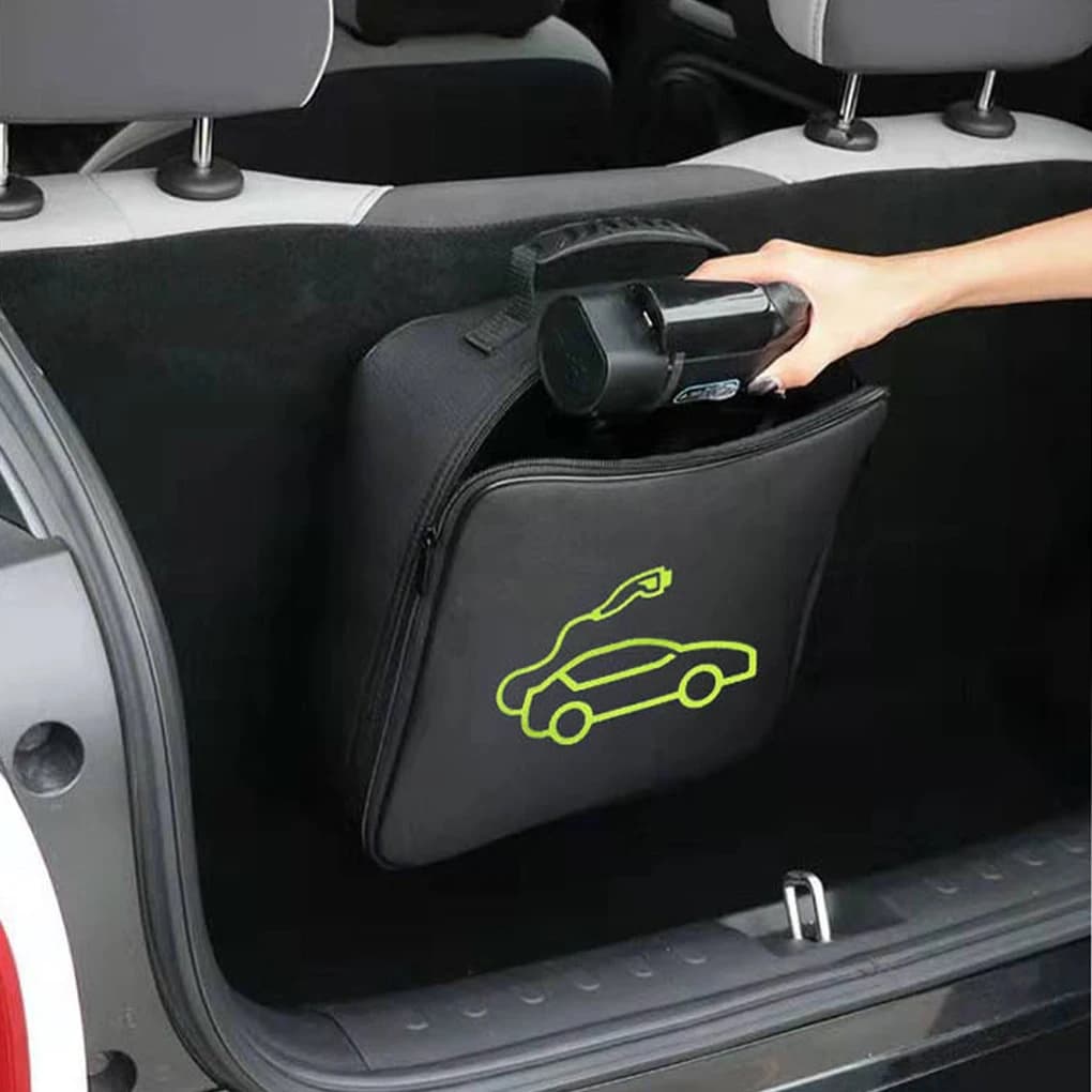 Custodia universale per cavo di ricarica per auto, custodia per caricabatterie, quadrata