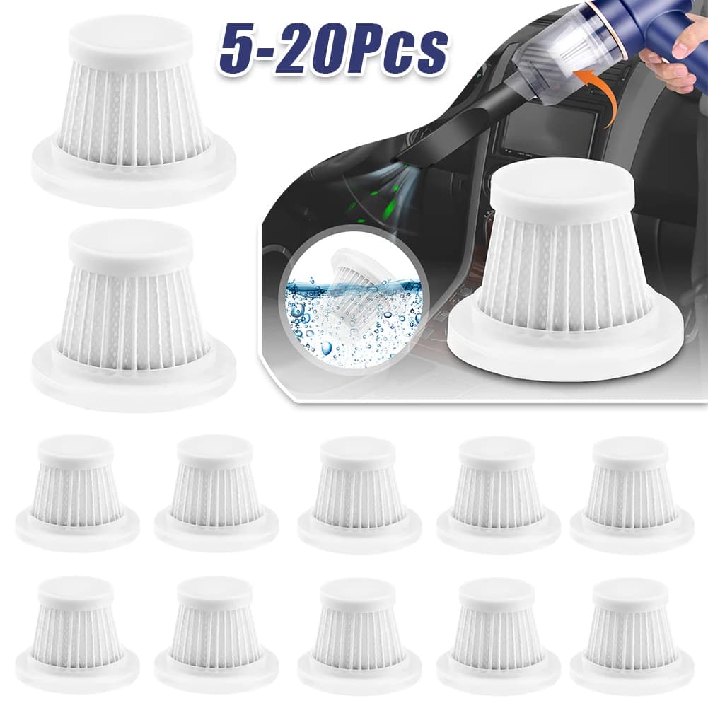 20-5 pezzi filtro per aspirapolvere per auto HEPA filtro per aspirapolvere senza fili lavabile installazione facile rimozione accessori per aspirapolvere per auto