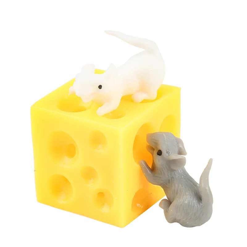 Mouse nascosto nel formaggio Spremere Fidget Giocattoli per bambini Antistress ADHD Regali divertenti Regalos Para Cumpleaños Infantil Invitados