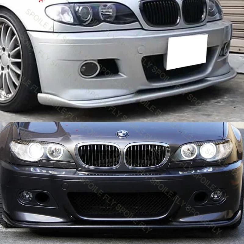 3PCS 1998 To 2005 For BMW 3 Series E46 M3 MP Style Car Front Bumper Lip Spoiler Splitter Diffuser ABS Gloss Black Body Kit