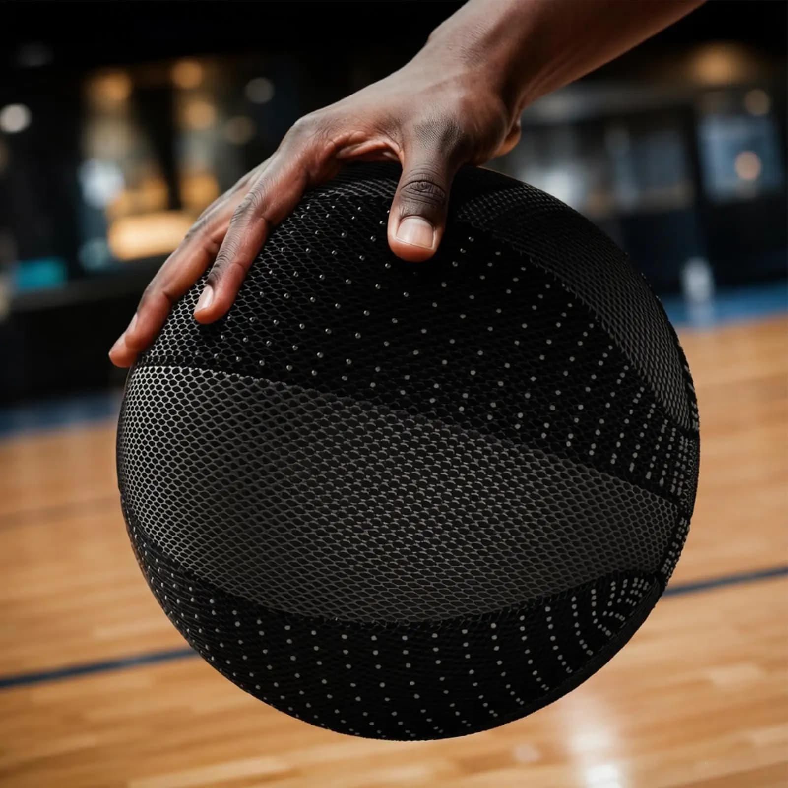 Quiet Basketball Anti-Slip Honeycomb Realistic Feel Ball No Sound Indoor Basketball For Kids Students Teens Adults Sports