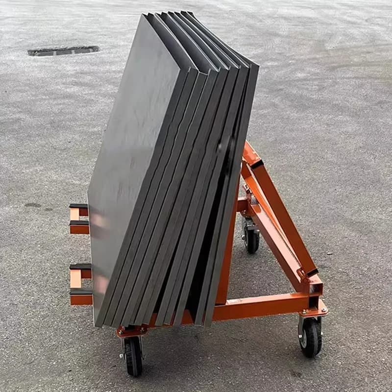 Carrello per Trasporto Vetro Resistente, Carrello Telescopico Pieghevole, Carrello per Movimentazione Pannelli Decorativi, Trasferimento Materiali in Fogli (Personalizzabile)
