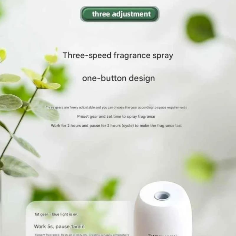Diffusore e umidificatore di aromi intelligenti con timer, 7 colori LED, nebbia regolabile, funzionamento silenzioso, spegnimento automatico, 100 ml, include 3 E