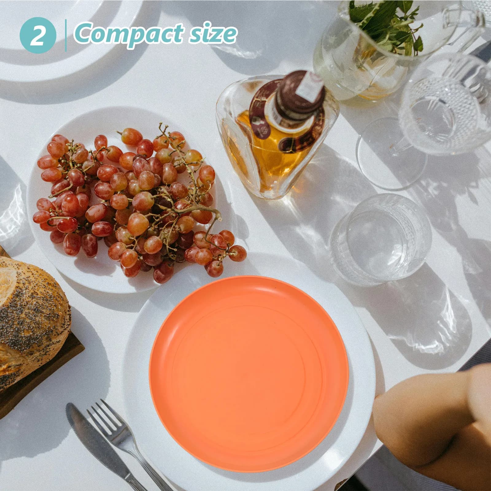 Set di 8 Piatti in Plastica, Vassoi per Snack, Portafrutta, Vassoi per Dessert, Piatti per Frutta Secca e Torte, Accessori da Cucina per Servire