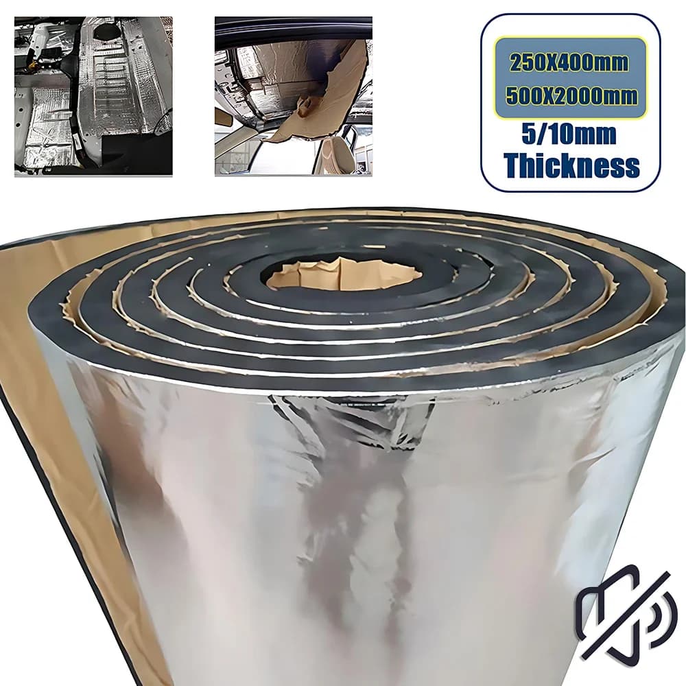 2000*500/250*400mm 5/10mm Car Hearing Mat Proofing Deadener Thermal Insulation Acoustic Thermal Insulation Sound Absorbent Mat Cap Cells Locked Foam Accessories