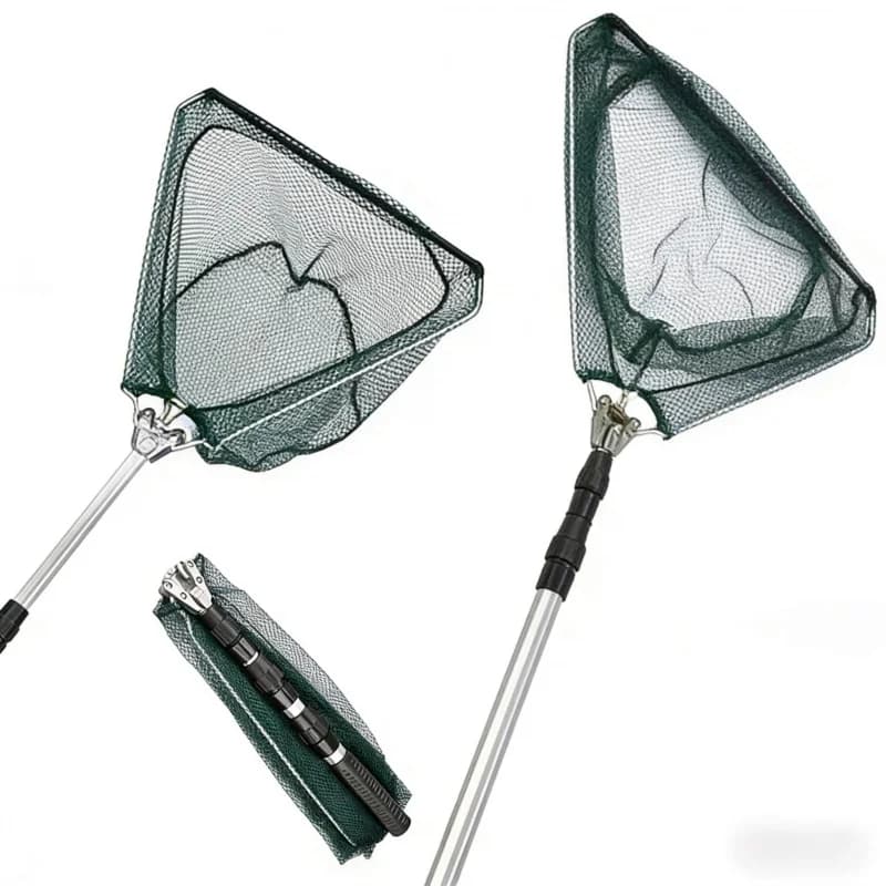 Rete da Pesca Pieghevole 1.5-2.1 in Lega di Alluminio, Telescopica, Ultra-leggera, Portatile, Attrezzatura da Pesca, Forniture per Esterni