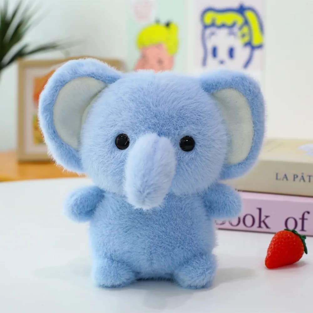 Peluche Coniglio Bianco Orsetto, Simpatico Elefante di Peluche, Morbido Animale Cartone Animato, Scoiattolo di Peluche, Regali di Natale per Bambini