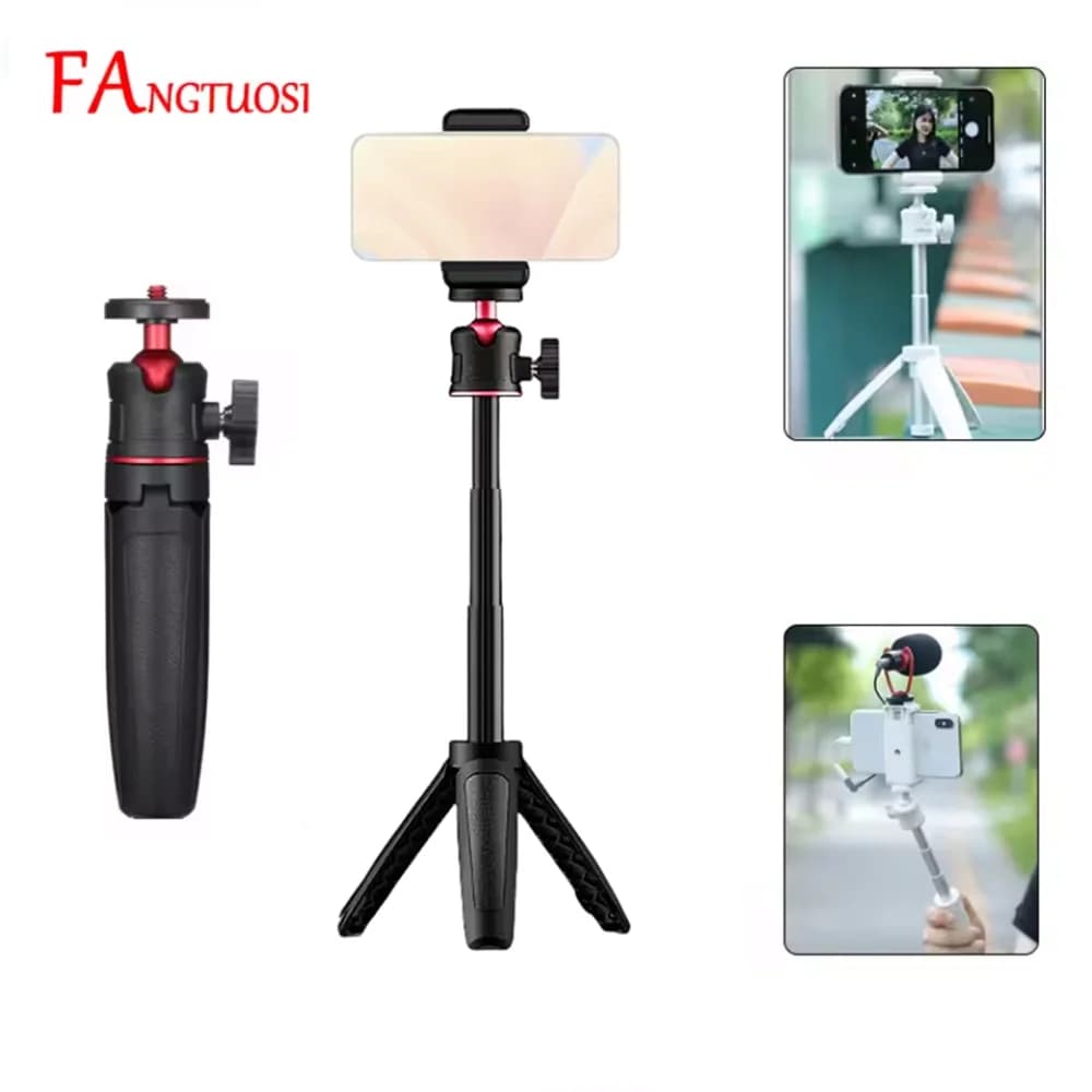 FANGTUOSI Mini Treppiede Folding Tripods Monopiede with flexible ball head Screw 1/4 inch Extend support for DSLR Camera Smartphone New