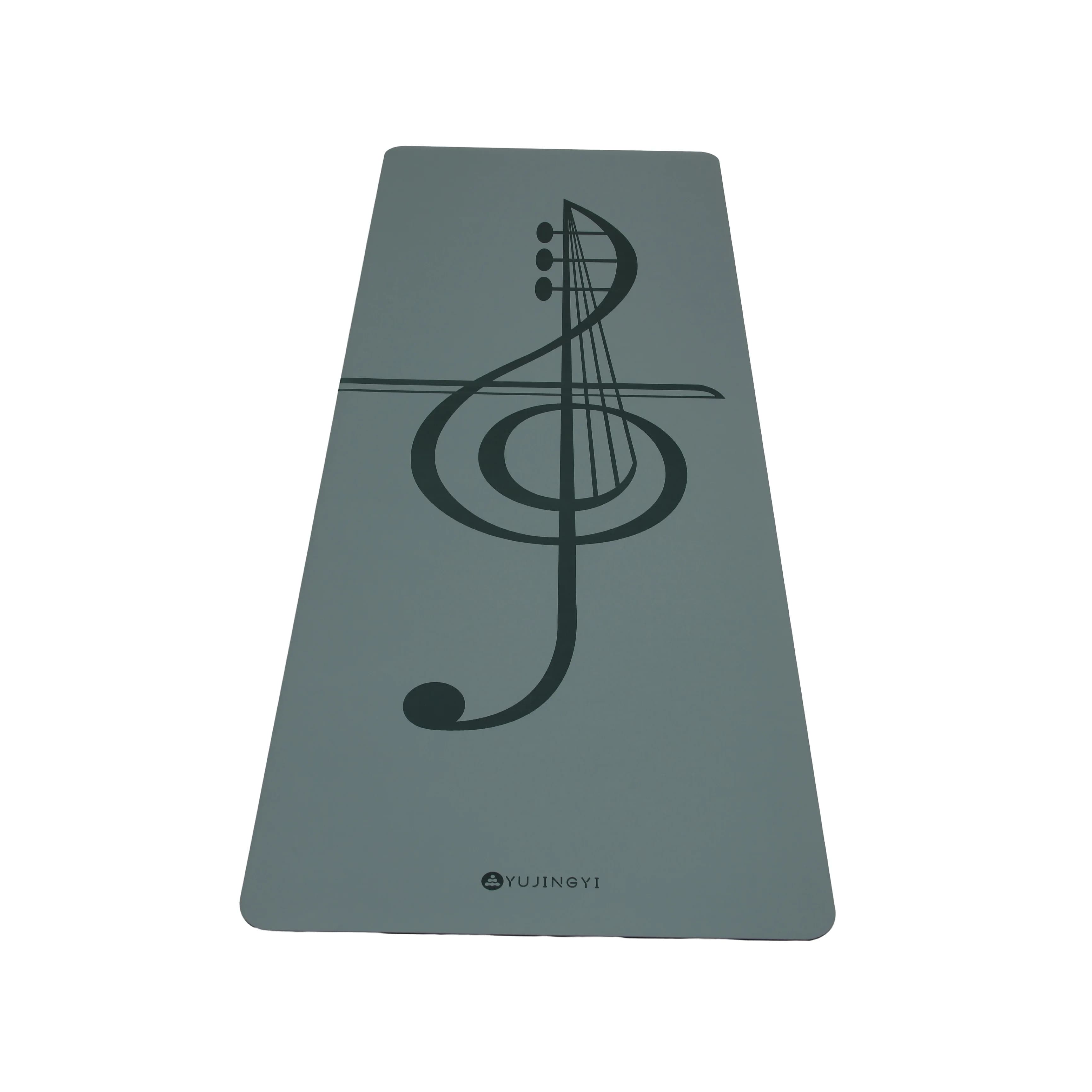 Wholesale 4mm Antislip Printing PU Yoga Mats with Custom Logo Custom Color Travel Natural Rubber Yoga Mat Manufacturer Direct
