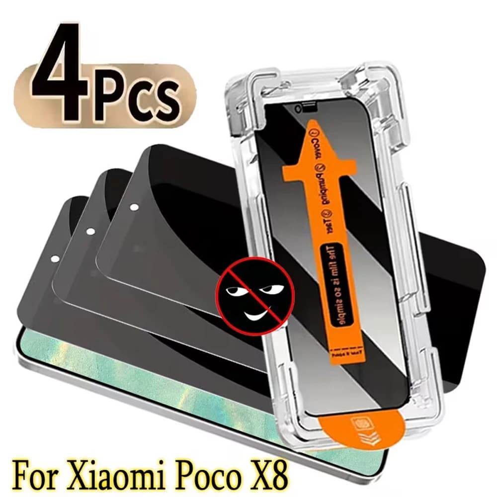 1-4PCS Protezione per la privacy dello schermo per Xiaomi Poco F7 M7 X6 X6 Pro 5G M6 Pro 4G F6 Pro F7 Pro X7 Pro F5 Vetro temperato Facile da installare