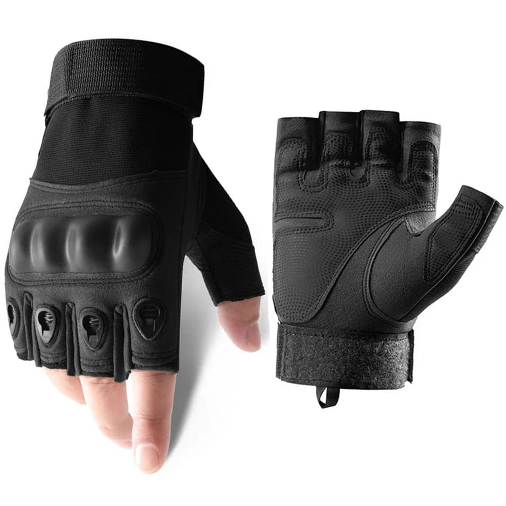 Outdoor Tactical Gloves Motorcycle Gloves Half Finger Military Men Women Combat Shooting Hunting Fitness Gloves Luva Moto Black