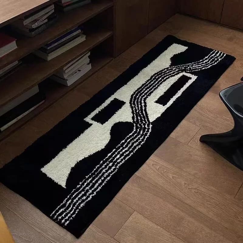 Tappeto da Comodino per Camera da Letto, Morbido e Confortevole, in Finto Cashmere, Stile Minimalista di Alta Gamma, Tappetino Lungo per Comodino, Arredamento Casa