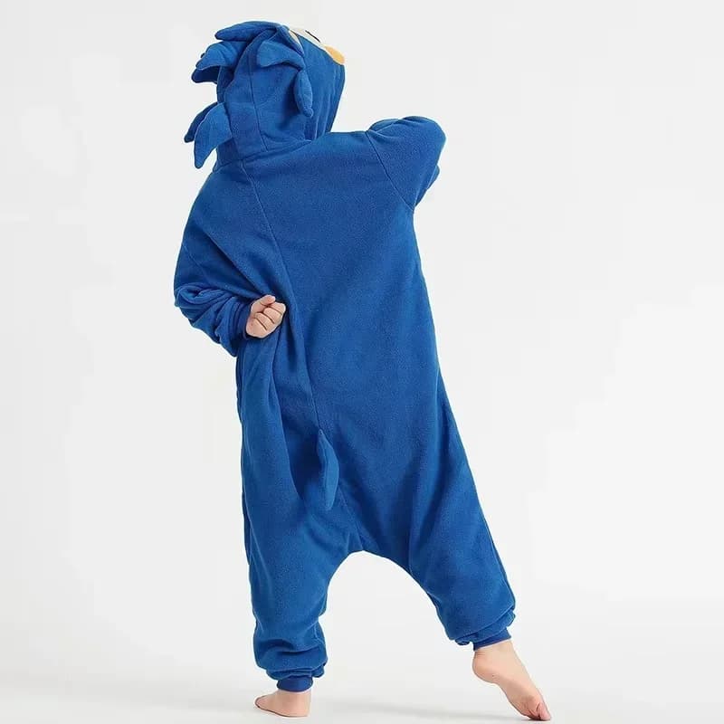 Anime Hedgehog Cartoon Plush Pajama Onesie Winter Flannel Adult Sleepwear Warm Cosplay Bathrobe Pijama Onesies