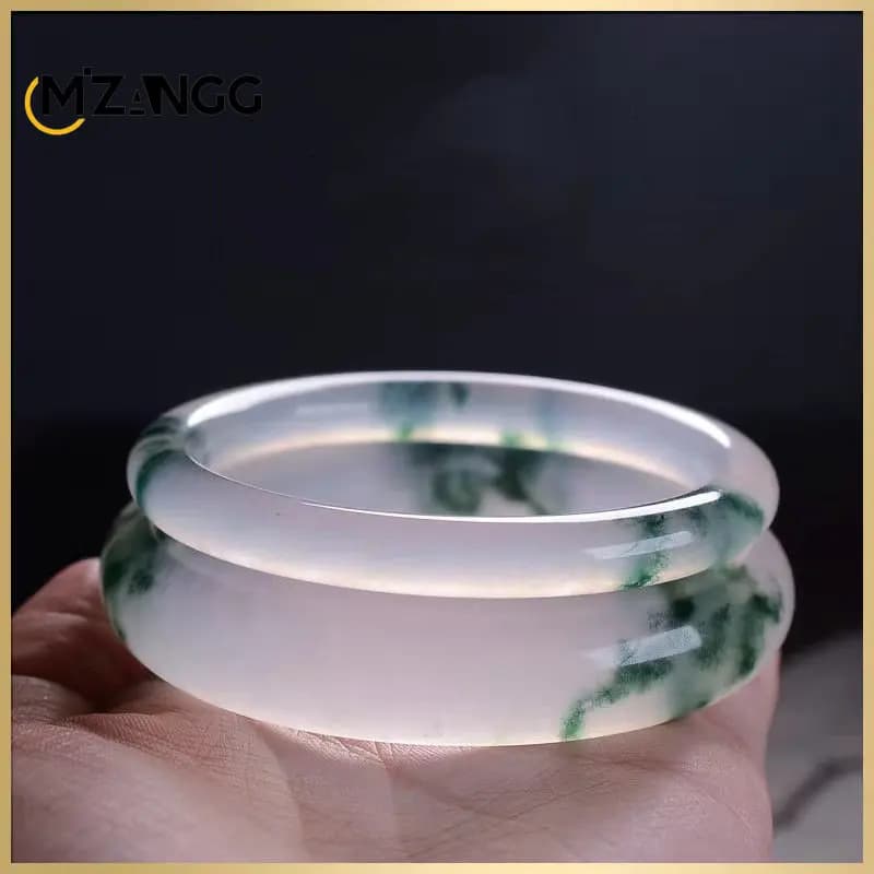 Braccialetto di giadeite verde naturale braccialetto di giada fascino gioielli di lusso accessori moda amuleto intagliato a mano regali per le donne i suoi uomini
