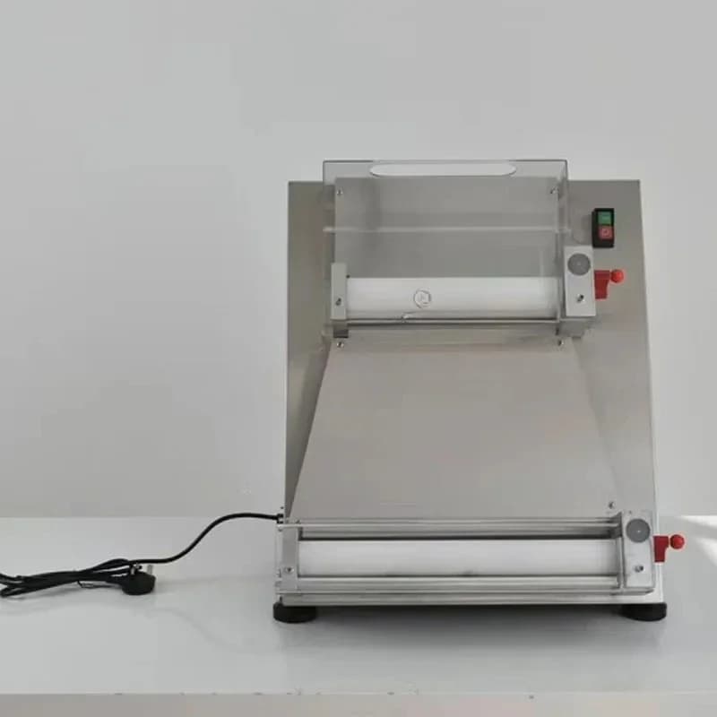 Macchina formatrice per pizza e pasta, pressa per impasto, sfogliatrice in acciaio inox per uso commerciale