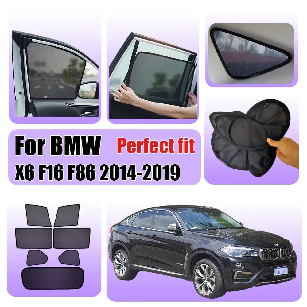 For BMW X5 F15 F85 2013-2019 Car Front Shield Window SunShade Windshield Rear Side Window Curtain Sun Shade Visor
