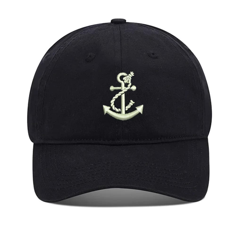 Lyprerazy Cappello da baseball Barca Anchor Berretto da baseball ricamato unisex Berretto regolabile ricamato in cotone lavato