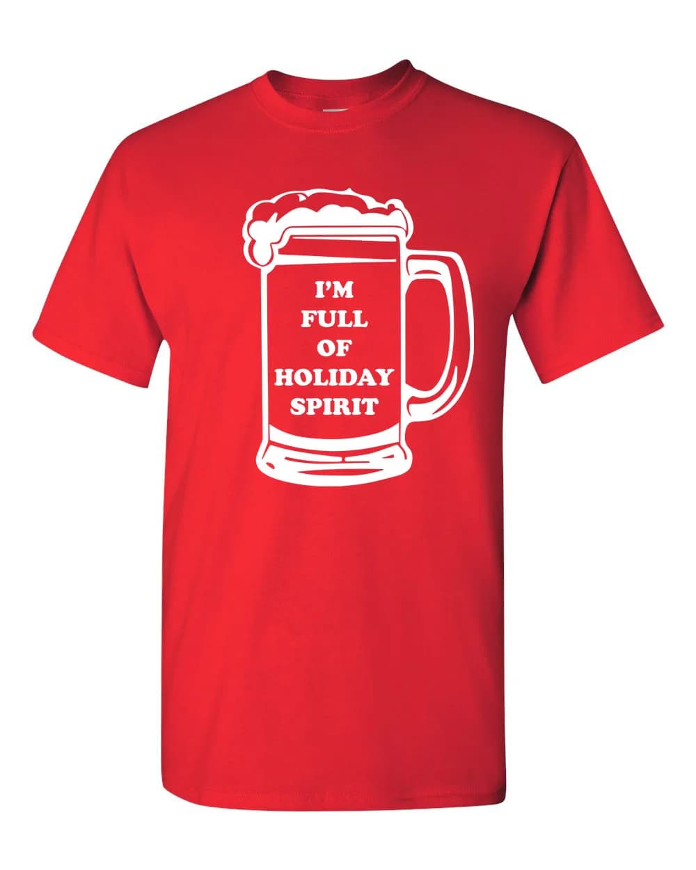 T-shirt da uomo I''m Full of Holiday Spirit Beer Mug Bere Buon Natale 1715