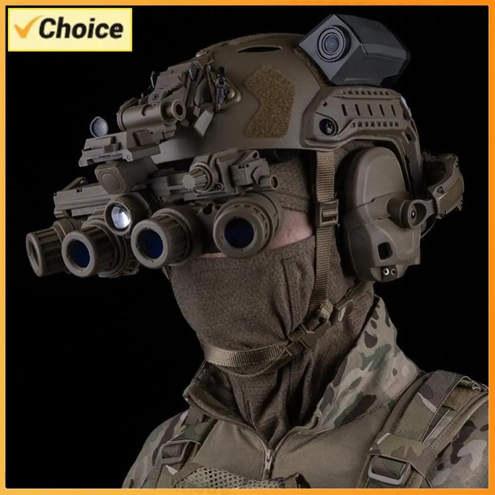 Modello GPNVG 18 di Visore Notturno Binoculare per Casco, Dispositivo di Visione Notturna a Quattro Occhi, Modello Binocolo Finto per Giochi di Ruolo