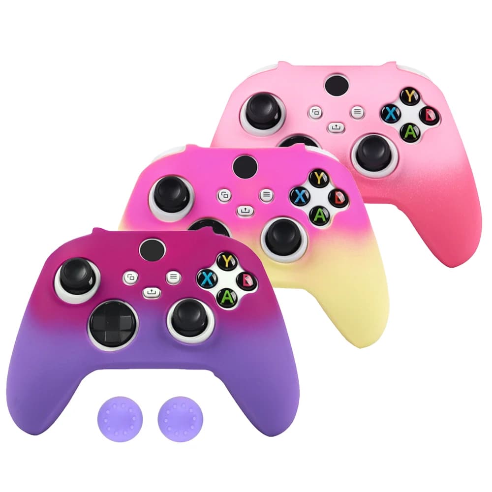 Compatibile con custodie per controller Xbox Series S/X in silicone antigraffio resistente al sudore con accessori per cappucci trigger