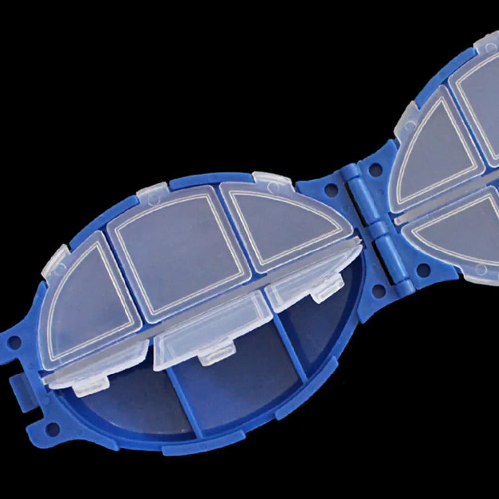 2 Pezzi Scatole Porta Attrezzatura da Pesca in Plastica a Doppio Lato, Organizzatore per Ami da Pesca con Coperchio Trasparente