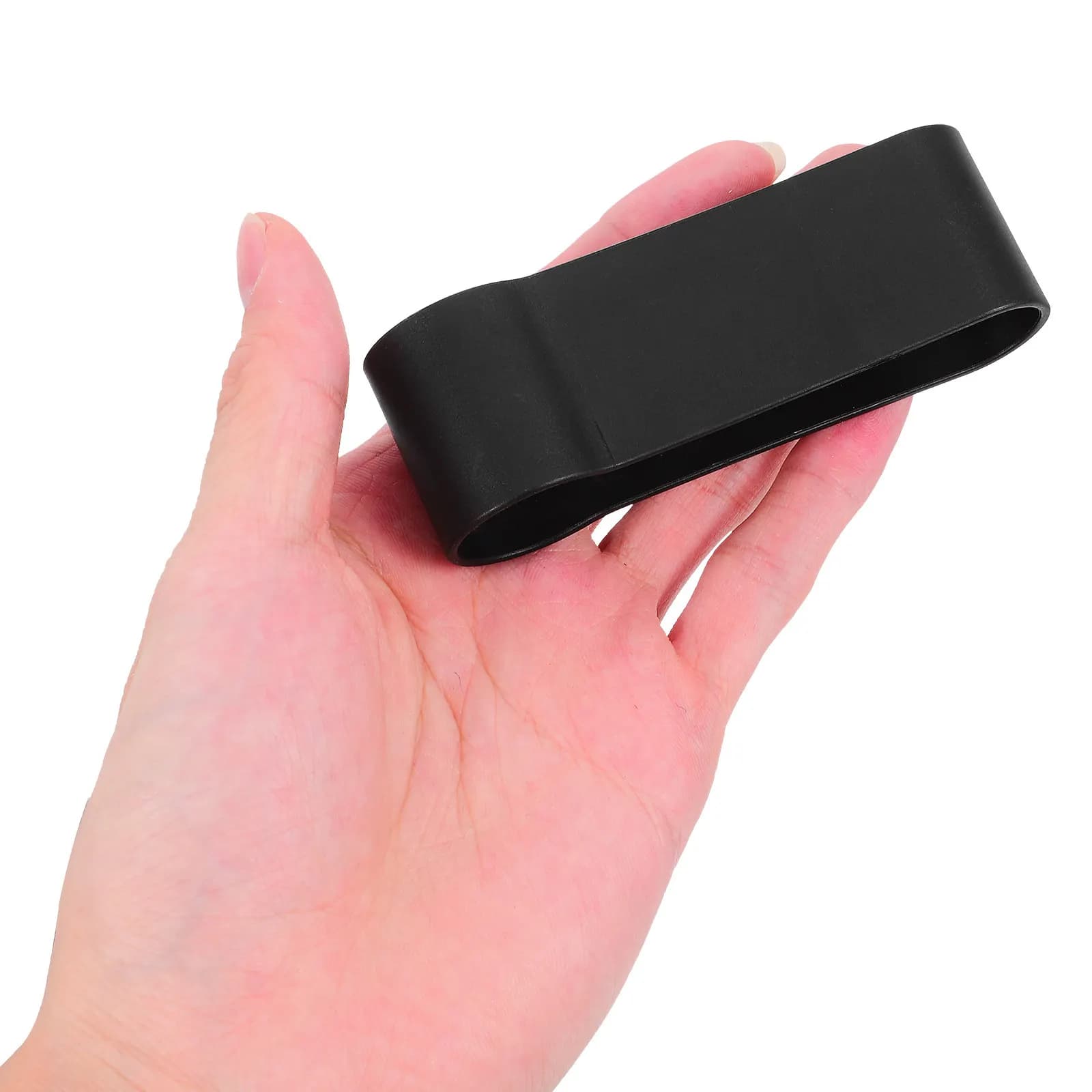 Clip Porta Bastone da Passeggio in Plastica Nera, Accessorio per Bastoni da Trekking e Zavorre, Fibbia con Cinghia per Uomini e Donne