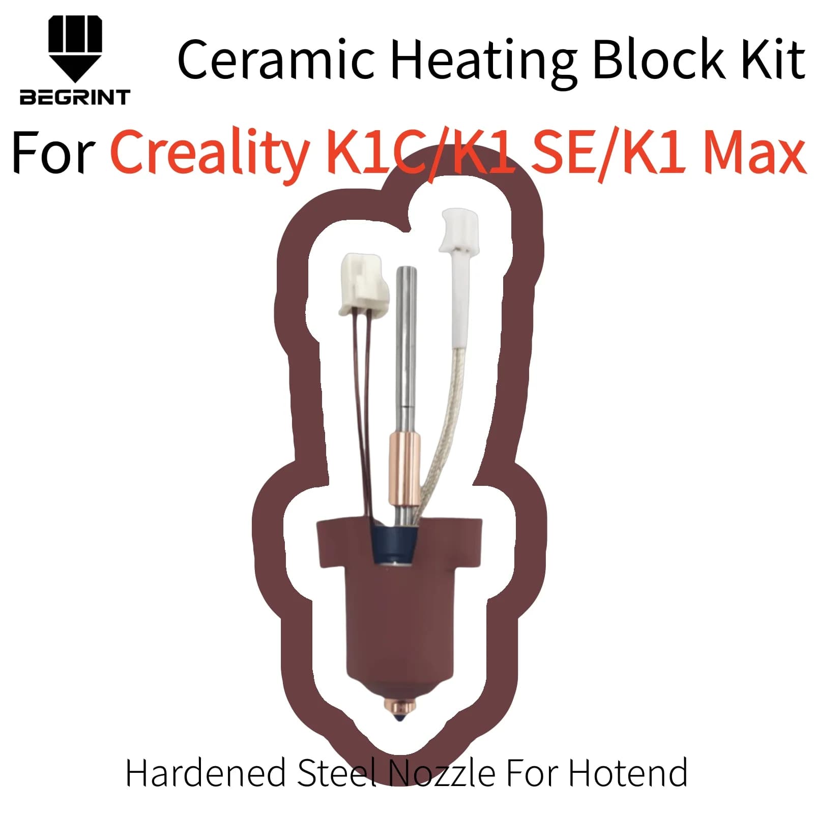 For Creality K1C K1 MAX K1 SE Hotend Kit High Flow Printing with Ceramic Heating Block, Quick Swap Nozzle Replacement Parts