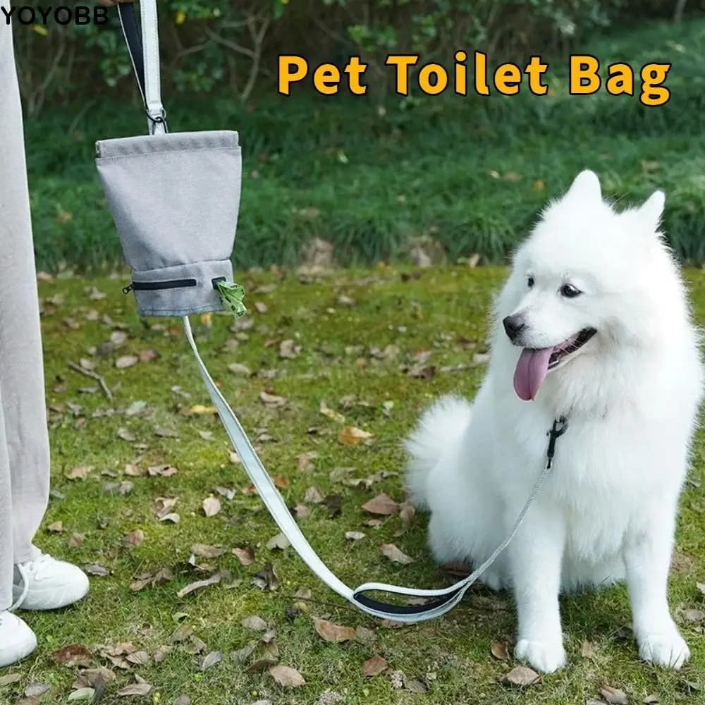 Borsa portatile impermeabile per cacca di animali domestici, borsa appesa per cacca di cane Oxford, con gancio, dispenser per borsa per cacca di animali domestici, campeggio