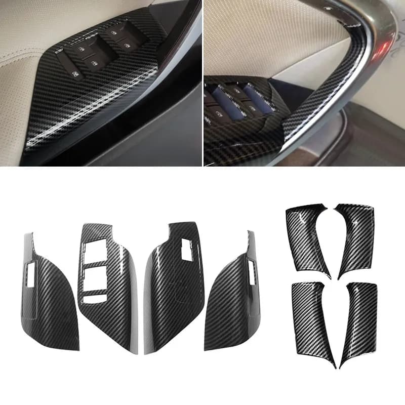 Per Buick Regal 2009 - 2016 Per Opel Insignia MK1 ABS Struttura in carbonio Auto Porta Finestra Interruttore Pannello di controllo Maniglia della porta Copertura Trim