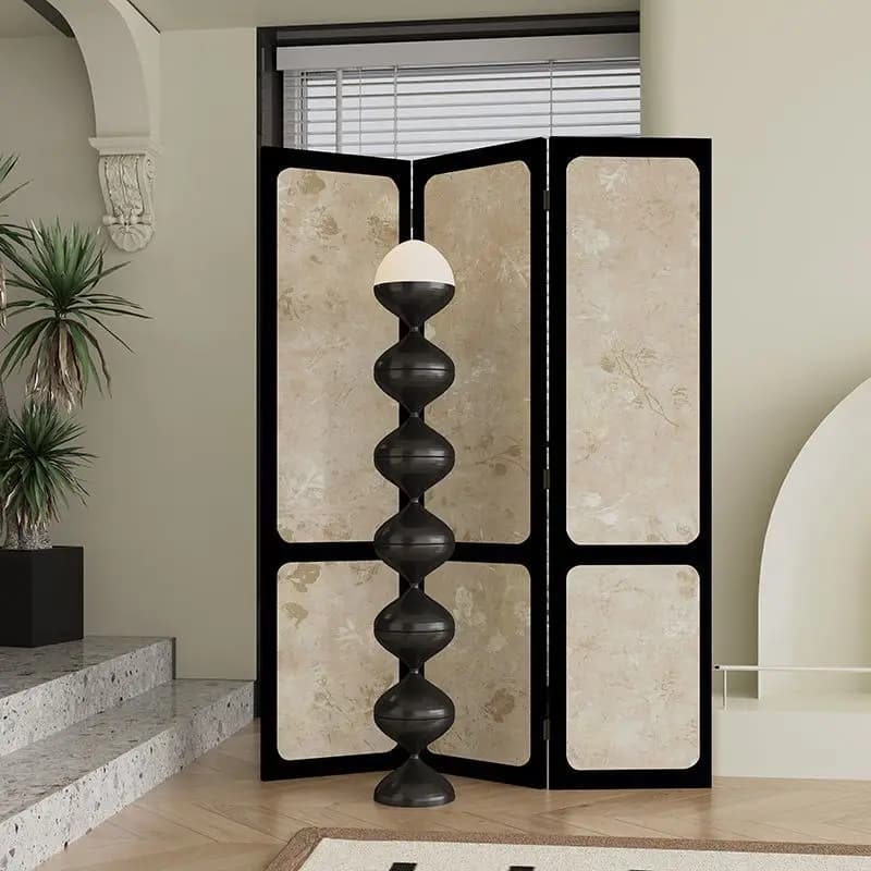 French screen partition medieval flower living room dining room sofa background entrance screen mobile folding cover decoration