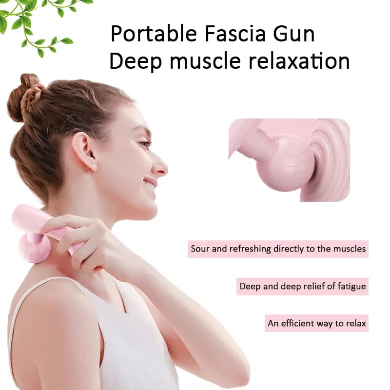 Electric massager with vibration for double head masturbation, silent massager, back strap gun, soothing massage tool for fatigue
