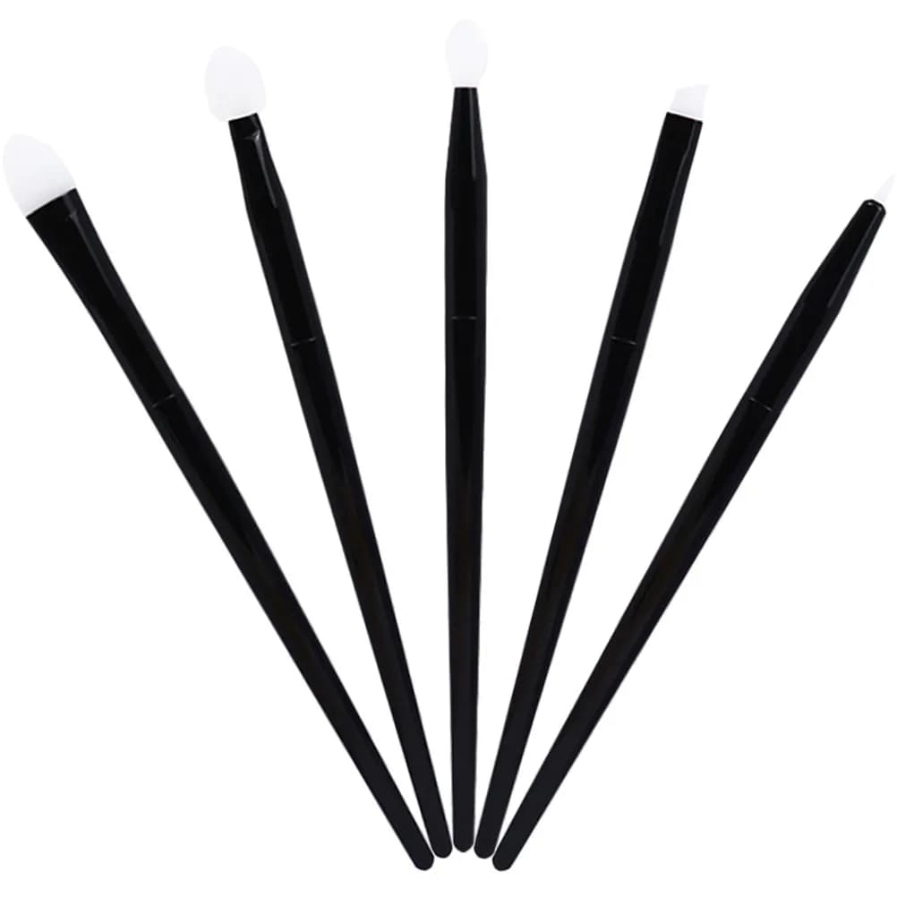 1 set di applicatori per rossetto in silicone, pennelli per ombretto, set di strumenti per sopracciglia, portatile, leggero, copertura uniforme, comodo, per aree difficili da raggiungere