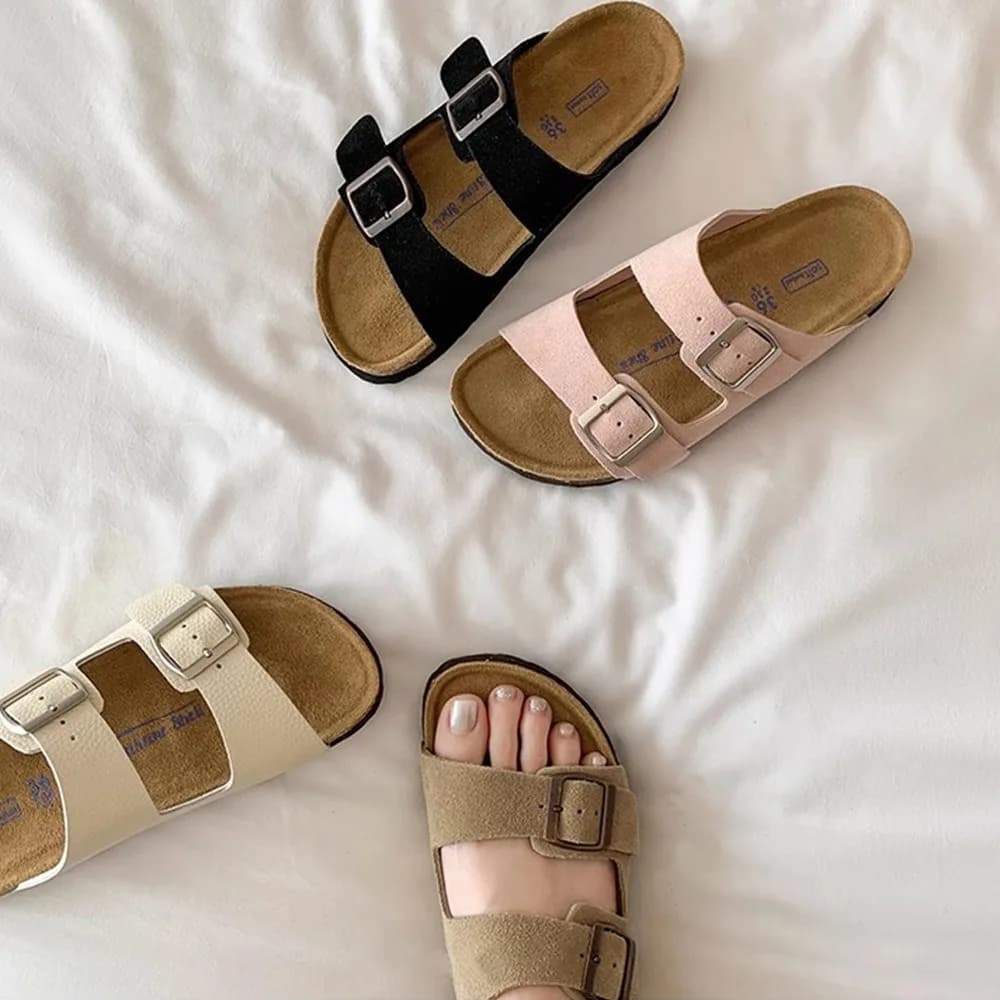 Sandali eleganti con fibbia per uomo e donna - Scarpe estive versatili con suola morbida per la spiaggia e l'outdoor