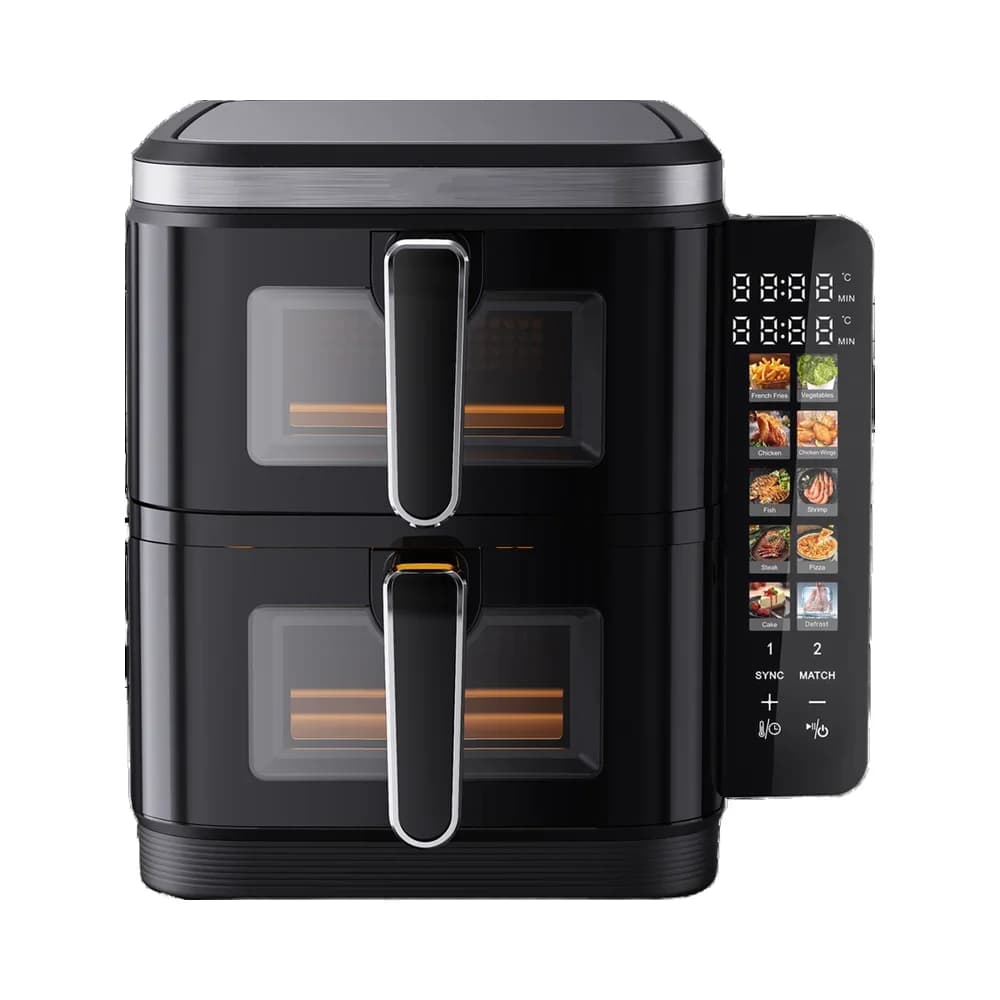 2025 Nuovo arrivo Friggitrici ad aria a doppio stack Elettrodomestici da cucina 1700W 11 litri Olio veloce e sano Meno Smart Home Friggitrici ad aria