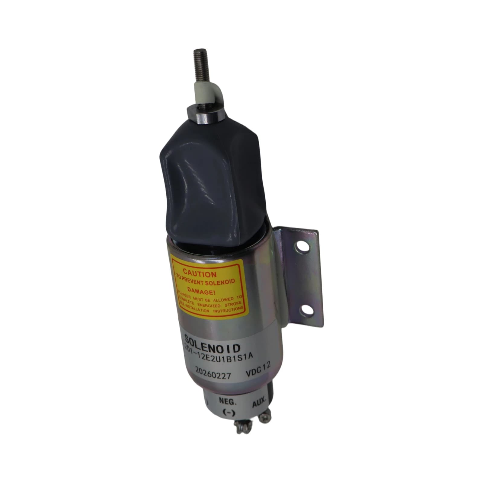 12V Fuel Shut Off Solenoid 3040174 2001-12E2U1B2 FSS0065 For Woodward, Mitsubishi Mixer Truck, Snorkel Lift, UpRight Lift.